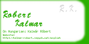 robert kalmar business card